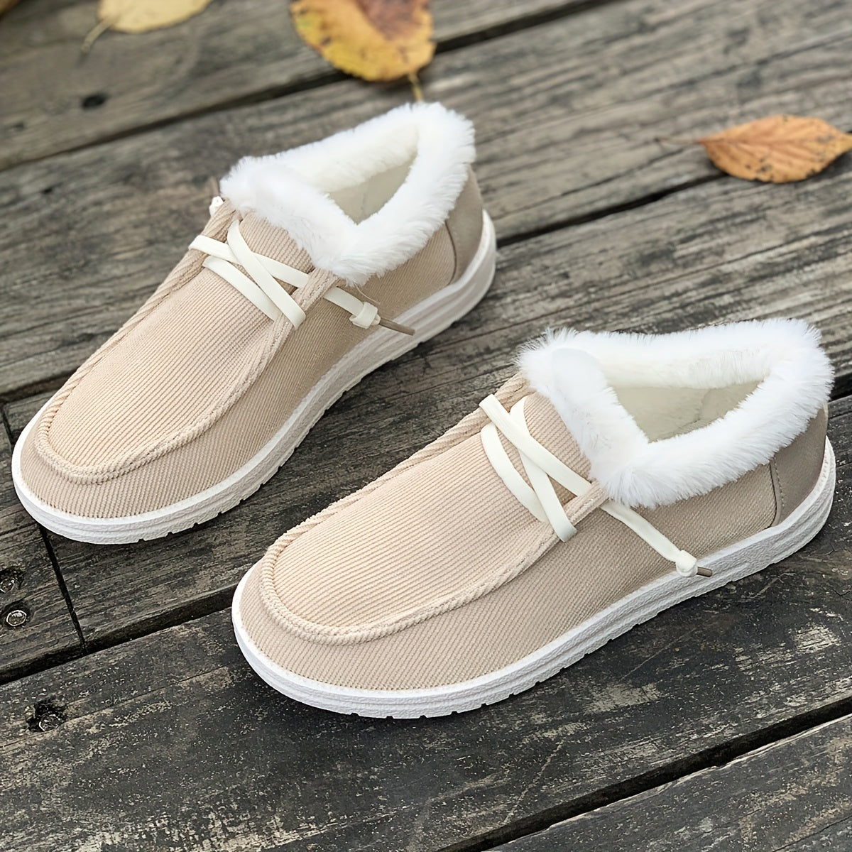 Simple Canvas Shoes, Casual Plush Lined Low Top Sneakers