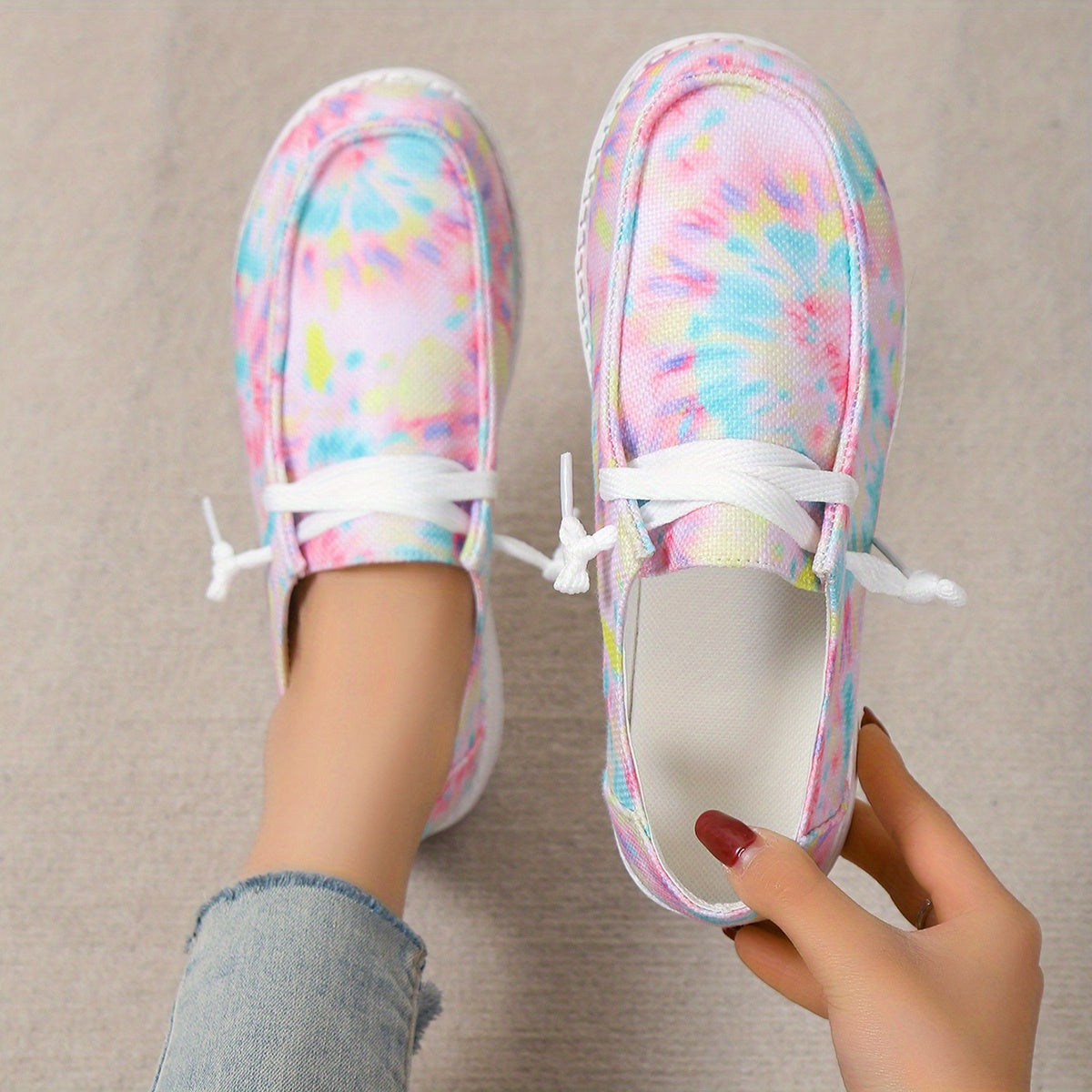 Lightweight Slip On Sneakers, Solid Color Flat Shoes