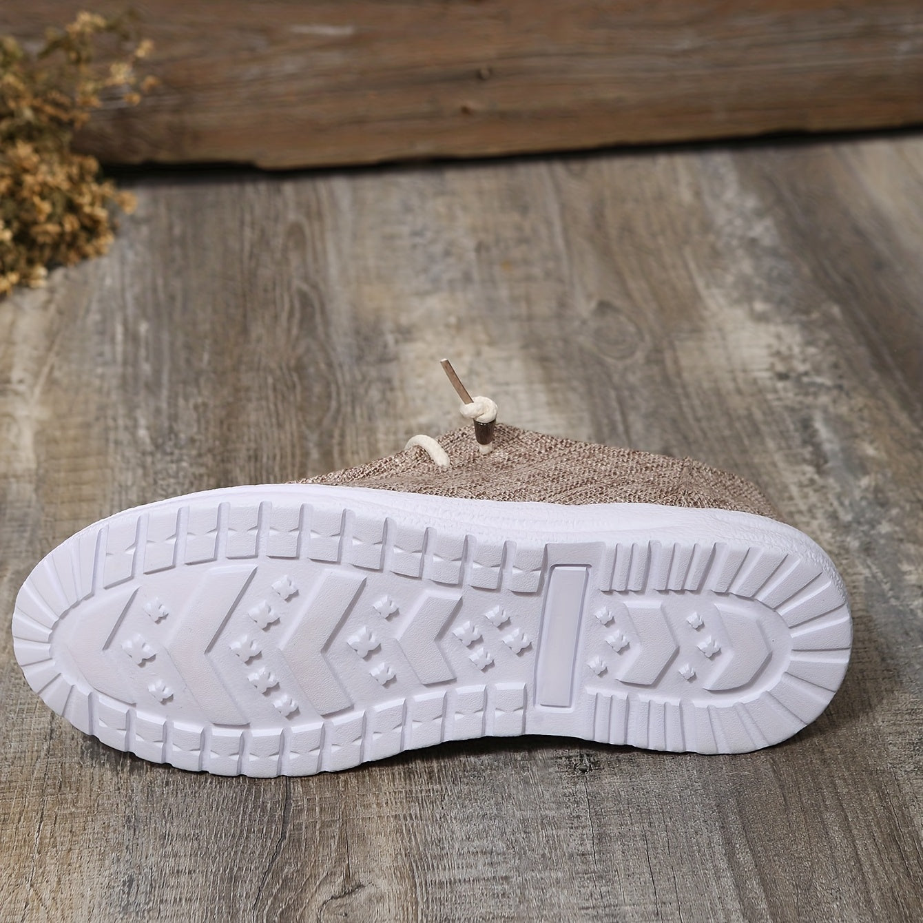 Solid Color Flat Shoes, Slip On Low-top Canvas Shoes