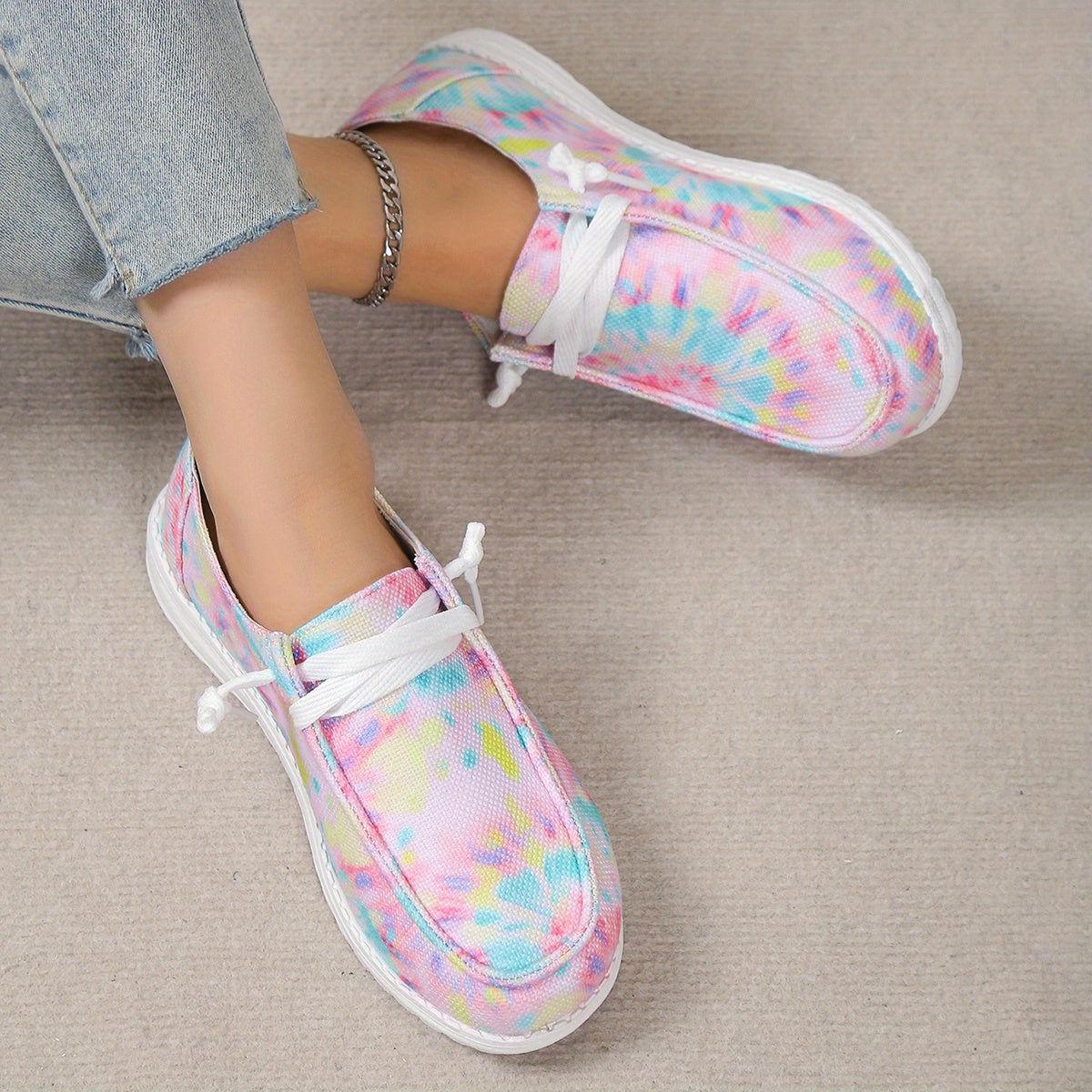 Lightweight Slip On Sneakers, Solid Color Flat Shoes