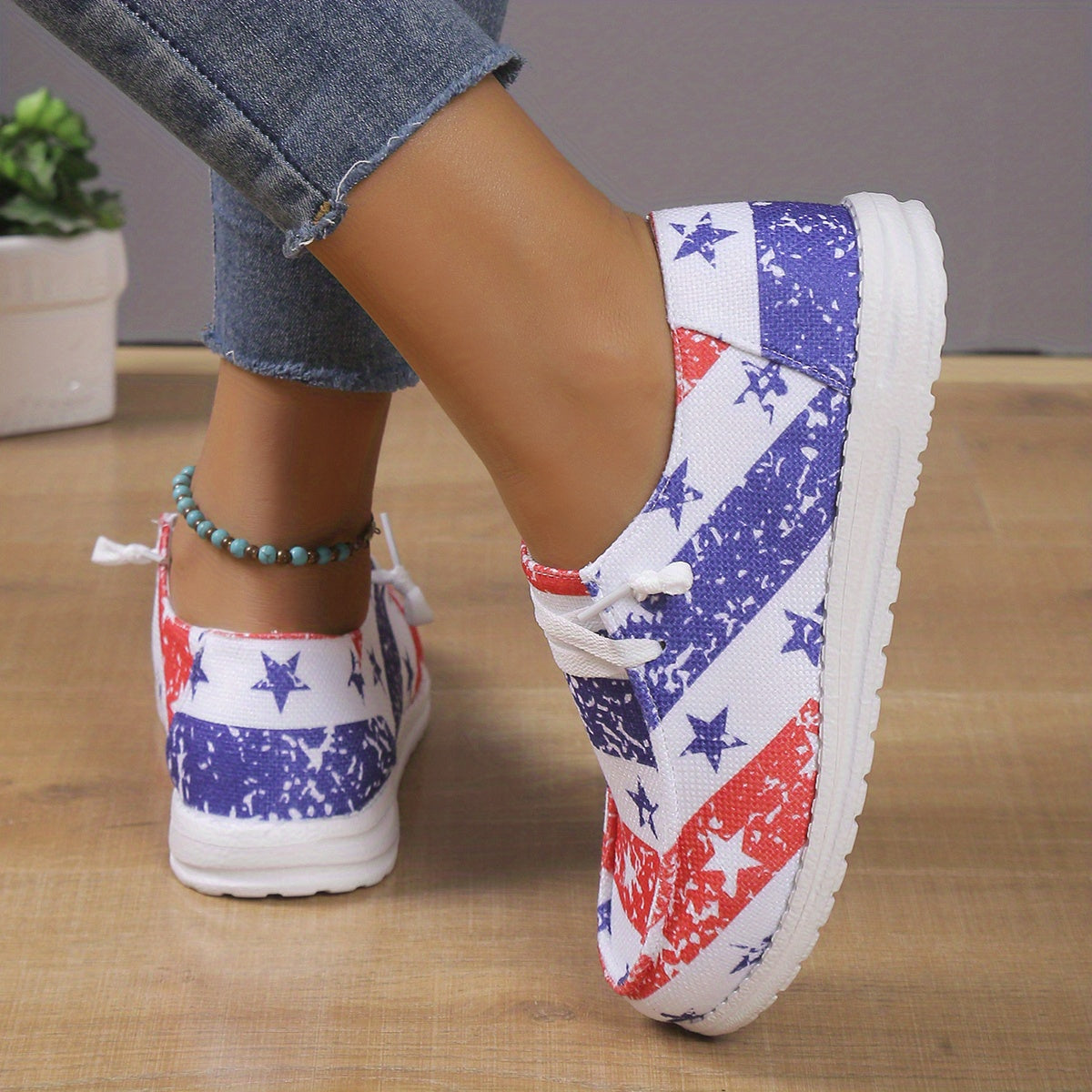 Lightweight Slip On Sneakers, Solid Color Flat Shoes